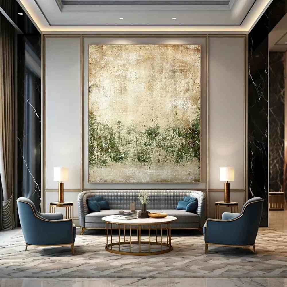 Bedroom Scenic Textured - large black and white wall art